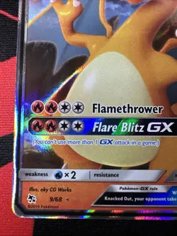 Pokemon TCG Charizard GX Holo Ultra Rare Card Hidden Fates 9/68 Gem Mint - Image 4