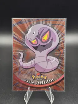 Pokemon Arbok #24 Topps Series BLACK Logo - Foil Holo Card - Vintage 1999 - Image 1