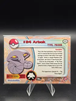 Pokemon Arbok #24 Topps Series BLACK Logo - Foil Holo Card - Vintage 1999 - Image 2