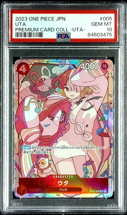 PSA 10 Uta Premium Card Collection - One Piece Card Game - Japanese Op01-005 - Image 1