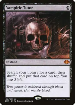 MTG - Vampiric Tutor - Fanart Dominaria Remastered - EDH / Playtest - Image 1