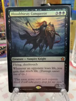 MTG Magic the Gathering FOIL #58 Bloodthirsty Conqueror FDN 🌈 - Image 1