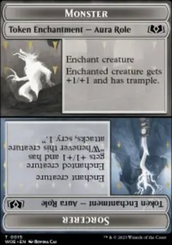 Monster Token // Sorcerer Token Wilds of Eldraine (WOE) 15 MTG Regular - Image 1
