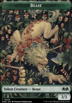 Beast Token Wilds of Eldraine (WOE) 8 MTG Regular - Image 1