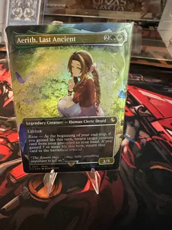 Aerith, Last Ancient (Borderless) (Chocobo Track Foil) Commander: Final Fantasy - Image 1