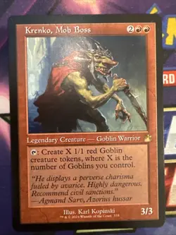 MTG Krenko, Mob Boss Retro Frame - Ravnica Remastered #335 - Image 1