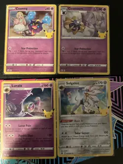 Cosmog Set Cosmoem Lunala Solgaleo - 2021 Pokemon Celebrations 25th Anniversary - Image 1