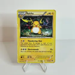 Pokemon TCG Raichu Cracked Ice Holo 49/162 BKT BREAKthrough HP - Image 1