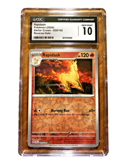 Rapidash Reverse Holo Uncommon #020 - CGC GEM MINT 10 - Stellar Crown - Pokemon - Image 1