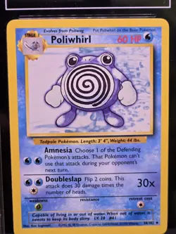 1999 POKEMON WOTC 1ST EDITION #38 POLIWHIRL TAG 9 - Image 3