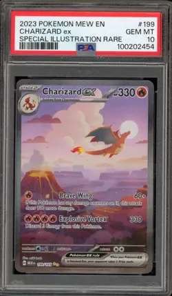 Pokemon Charizard ex 151 MEW EN Special Illustration Rare #199 PSA 10 Gem Mint - Image 1