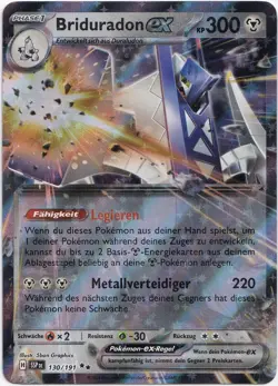 Pokemon Briduradon ex Double Rare Sturmische Funken SSP 130/191 NM Deutsch - Image 1