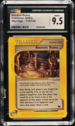 CGC 9.5 MINT + Ancient Ruins 119/144 Skyridge Vintage 2003 Pokemon - Image 1