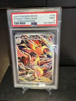 2025 POKEMON DRI EN-DESTINED RIVALS ILLUSTRATION RARE ETHAN'S TYPHLOSION PSA 9 - Image 4