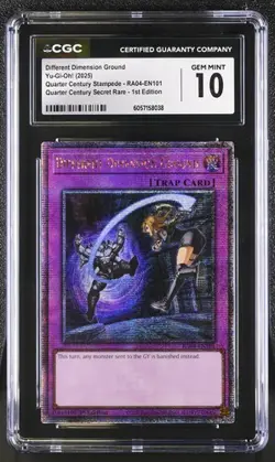 Different Dimension Ground *CGC 10* RA04-EN101*POP 3*Quarter Century Secret Rare - Image 1