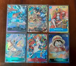 One Piece Tcg Monkey.D.Luffy 1st 2nd Anniversary Promo Nami Uta Sabo Op13 Lot - Image 1