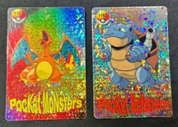 Pokemon Pocket Monsters -Blastoise and Charizard Vending Machine Sticker Cards - Image 1