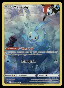 Pokemon Cards Manaphy GG06/GG70 Crown Zenith Galarian Gallery Holo NM - Image 1