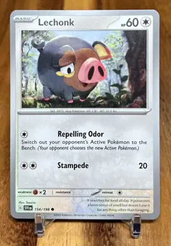 Lechonk 154/198 SV1 Scarlet & Violet Base Non Holo Pokemon Card NM - Image 1