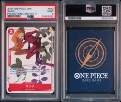 One Piece Sanji Promotion Card Set 2 OP01-013 Promo PSA 9 JPN 2023 - Image 1