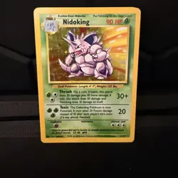 Pokemon TCG Nidoking Base Set Holo Unlimited Rare Card 11/102 LP Condition - Image 1