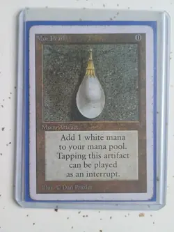 Mox Pearl Heavy Play English 2nd Edition Unlimited MTG Magic Card - Image 1
