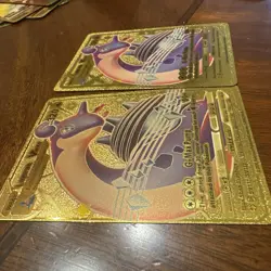 Set of 2 - Pokemon TCG Lapras VMAX SV111/SV122 HP320 Gold Foil G-Max Pump Card - Image 1