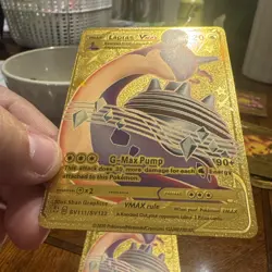 Set of 2 - Pokemon TCG Lapras VMAX SV111/SV122 HP320 Gold Foil G-Max Pump Card - Image 2