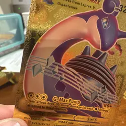 Set of 2 - Pokemon TCG Lapras VMAX SV111/SV122 HP320 Gold Foil G-Max Pump Card - Image 3