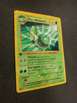 Thicc Metapod (Alternative Custom Art) Holographic Card - Image 2