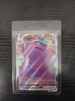 Pokemon TCG Ditto VMAX Shining Fates Holo Ultra Rare Card 051/072 - Image 1