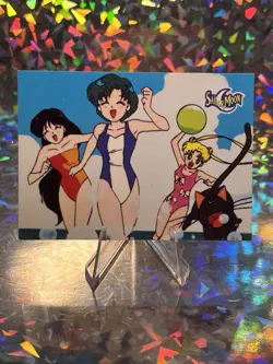 Vintage Sailor Moon Mars Mercury Luna Beach Trading Card DIC # 53 TOEI - Image 1