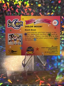 Vintage Sailor Moon Mars Mercury Luna Beach Trading Card DIC # 53 TOEI - Image 2