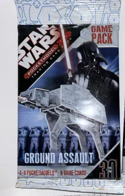 NEW Star Wars 10 Pocketmodel Trading Card 8 Ground Assault,Clone Wars &Hans Solo - Image 2