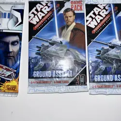 NEW Star Wars 10 Pocketmodel Trading Card 8 Ground Assault,Clone Wars &Hans Solo - Image 5