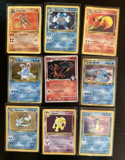Pokemon Vintage Lot. 9 Cards, Vintage Holos, Jungle, Base Set, Vintage Charizard - Image 1