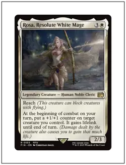 1x Rosa, Resolute White Mage, Final Fantasy, Magic MTG NM - Image 1