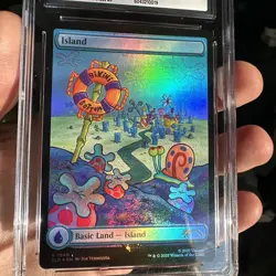 MTG ISLAND Secret Lair Foil Spongebob CGC 10 MTG Gem Mint - Image 2
