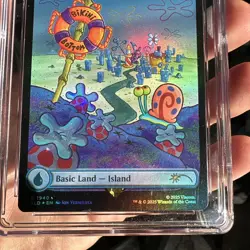MTG ISLAND Secret Lair Foil Spongebob CGC 10 MTG Gem Mint - Image 4