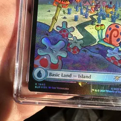 MTG ISLAND Secret Lair Foil Spongebob CGC 10 MTG Gem Mint - Image 5