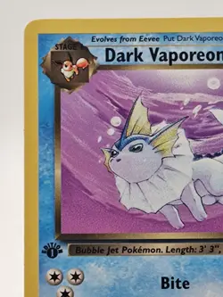 Pokemon 1st Edition Dark Vaporeon 45/82 Team Rocket Non Holo - Image 2