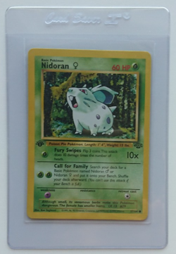 1999 Pokemon Jungle Nidoran #057 1st Edition -- LP - Image 1