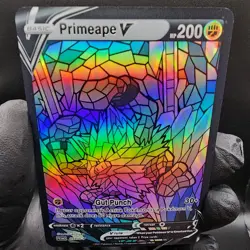 Pokemon Primeape Stain Glass Custom Made Fan Art Holo - Image 2