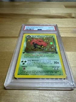 2000 Pokemon Rocket Dark Vileplume Holo First Edition PSA 8 Swirl #13 - Image 3