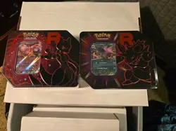 Pokemon TCG: Destined Rivals Team Rocket Tin Mewtwo + Nidoking Lot Of 2 SEALED - Image 1