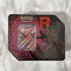 Pokemon TCG: Destined Rivals Team Rocket Tin Mewtwo + Nidoking Lot Of 2 SEALED - Image 2
