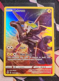 Pokemon Zekrom Ultra Rare Full Art Holo TG05/TG30 Brilliant Stars English - Image 1