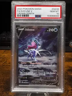 Pokemon TCG Suicune V GG38/GG70 Crown Zenith FA Ultra Rare Holo PSA GEM MINT 10 - Image 1