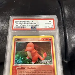 2005 Pokemon EX Delta Species Ditto Charmander Rev Holo PSA 8 NM-MT - Image 2