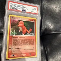 2005 Pokemon EX Delta Species Ditto Charmander Rev Holo PSA 8 NM-MT - Image 4